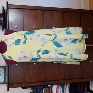 Tommy Hilfiger Yellow Floral A-Line Tropical Print Sundress, Size 2